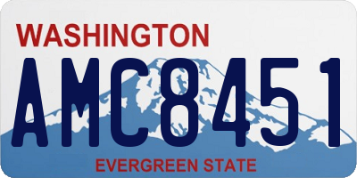 WA license plate AMC8451