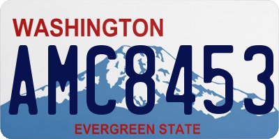 WA license plate AMC8453