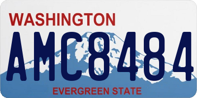 WA license plate AMC8484