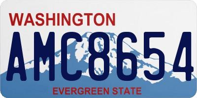 WA license plate AMC8654