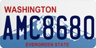 WA license plate AMC8680