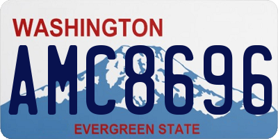WA license plate AMC8696