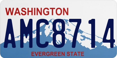 WA license plate AMC8714