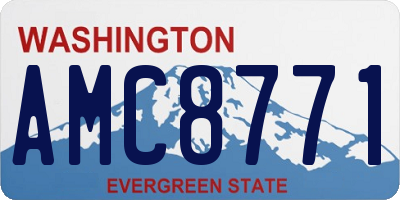 WA license plate AMC8771
