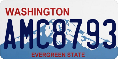 WA license plate AMC8793