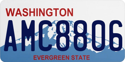 WA license plate AMC8806