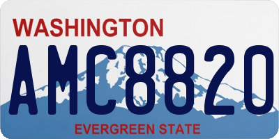 WA license plate AMC8820