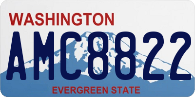 WA license plate AMC8822