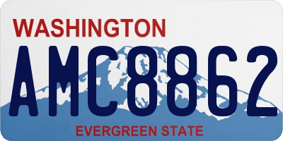 WA license plate AMC8862