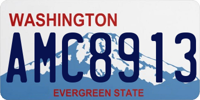 WA license plate AMC8913