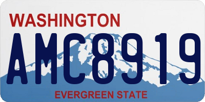 WA license plate AMC8919