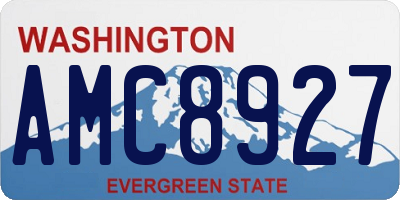 WA license plate AMC8927
