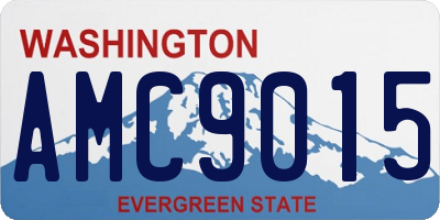 WA license plate AMC9015