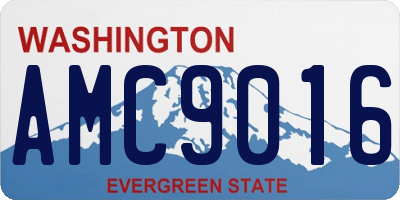 WA license plate AMC9016