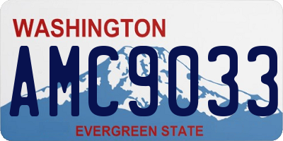 WA license plate AMC9033