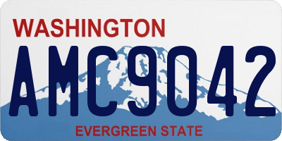 WA license plate AMC9042