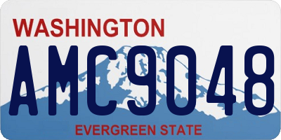 WA license plate AMC9048