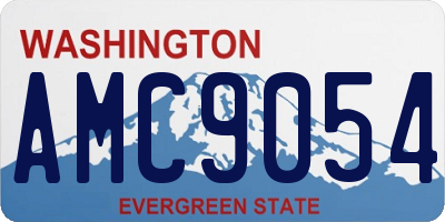 WA license plate AMC9054