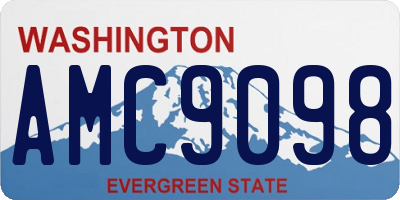 WA license plate AMC9098
