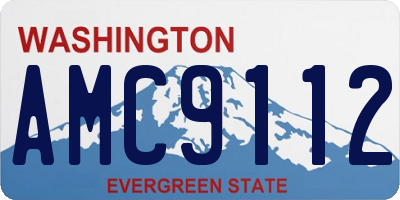 WA license plate AMC9112
