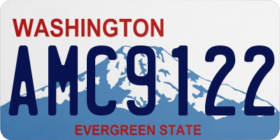 WA license plate AMC9122