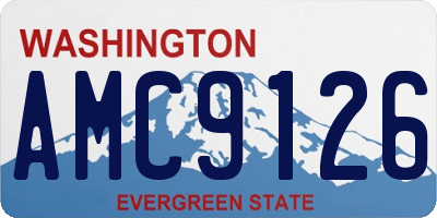 WA license plate AMC9126