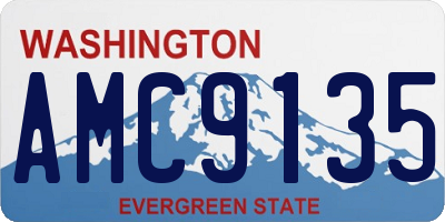WA license plate AMC9135