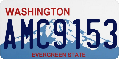 WA license plate AMC9153
