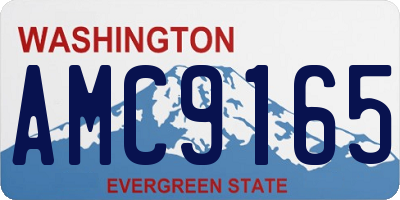 WA license plate AMC9165