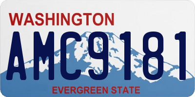 WA license plate AMC9181