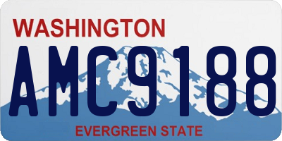 WA license plate AMC9188