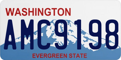 WA license plate AMC9198