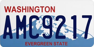 WA license plate AMC9217