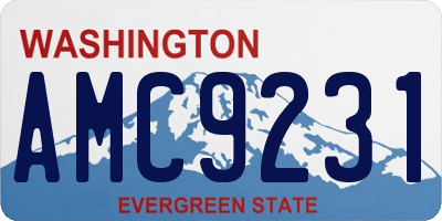 WA license plate AMC9231