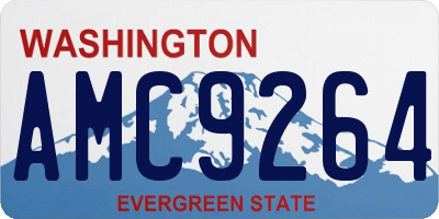 WA license plate AMC9264