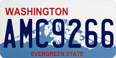 WA license plate AMC9266