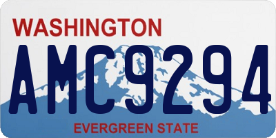 WA license plate AMC9294