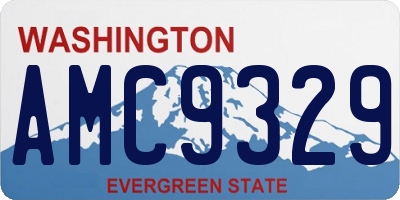 WA license plate AMC9329