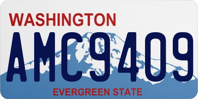 WA license plate AMC9409