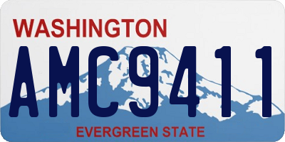 WA license plate AMC9411