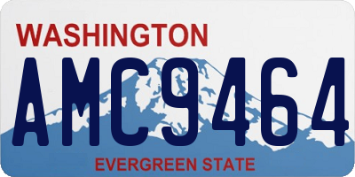 WA license plate AMC9464