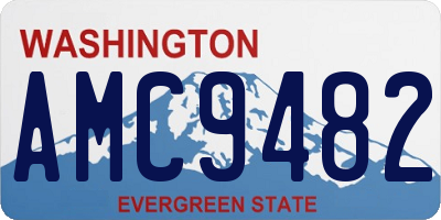 WA license plate AMC9482
