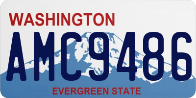 WA license plate AMC9486