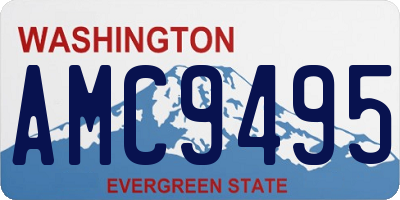WA license plate AMC9495