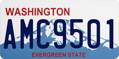 WA license plate AMC9501