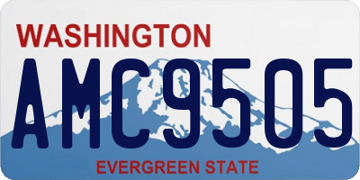 WA license plate AMC9505