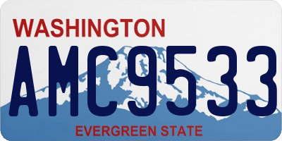 WA license plate AMC9533