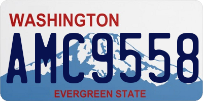 WA license plate AMC9558