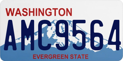 WA license plate AMC9564
