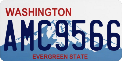 WA license plate AMC9566
